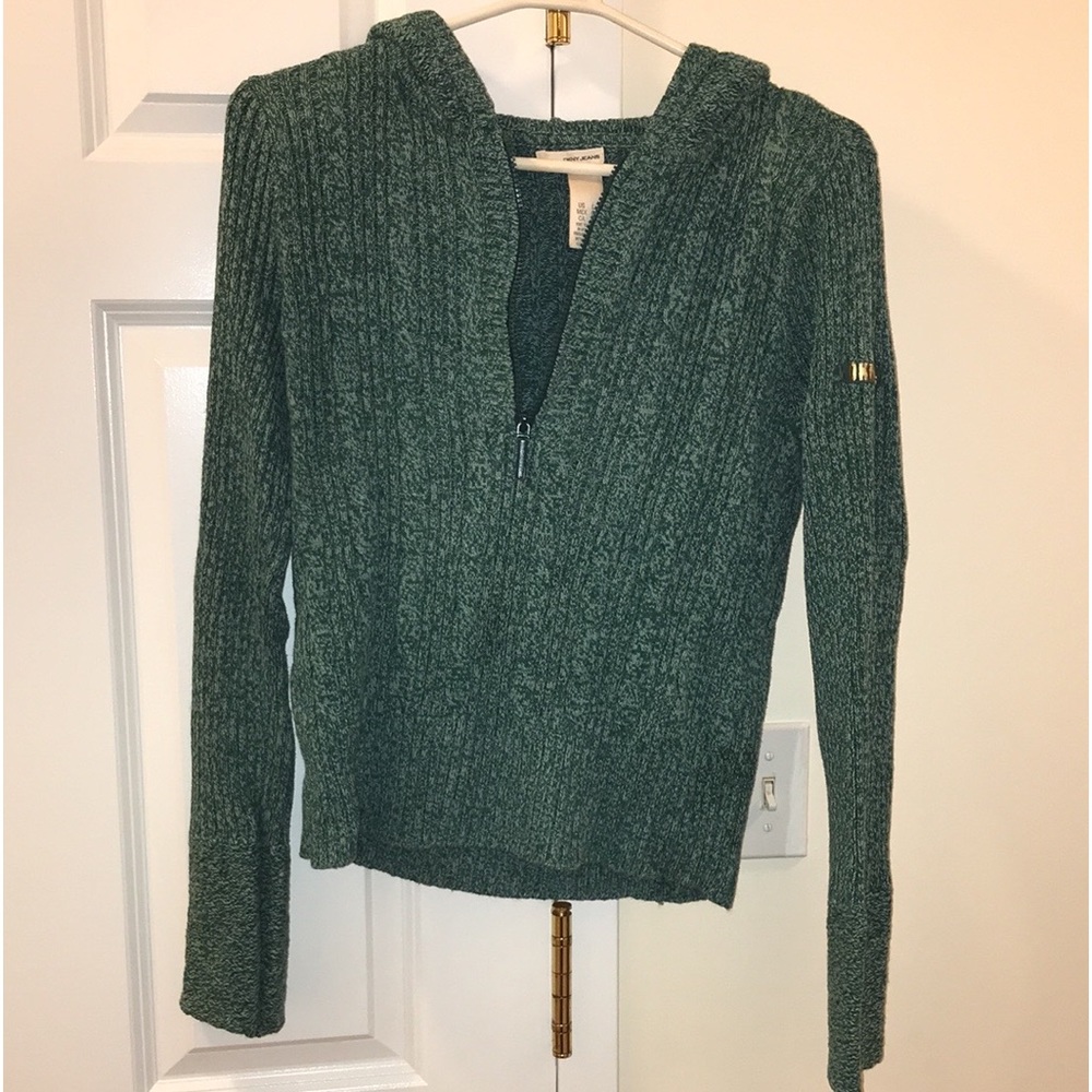 Vintage 90’s Y2K woman’s DKNY Marled Long sleeve 1/2 zipper Pullover Sweater